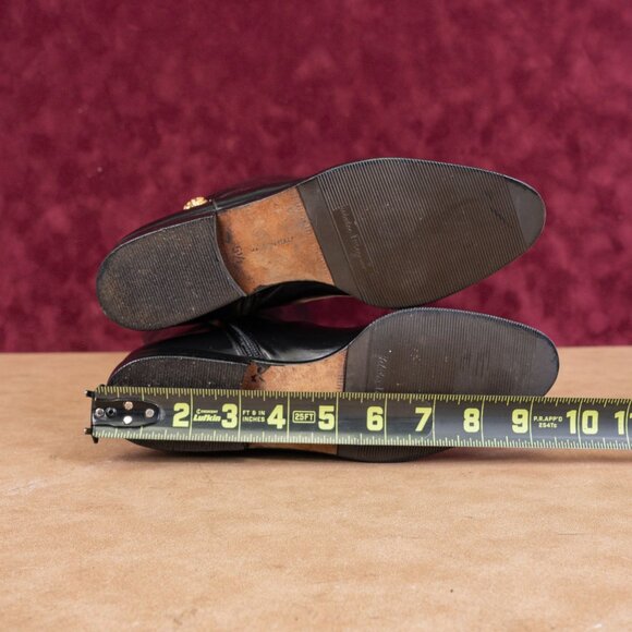 Salvatore Ferragamo Wmn Black Leather Narrow Riding Equestrian Knee Boots sz 5.5 - Picture 5 of 10